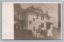 Women House Kids Family c1910s 1920s RPPC Real Photo Vintage Postcard picture