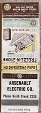 Arsenault Electric Company Worcester MA Massachusetts Vintage Matchbook Cover picture