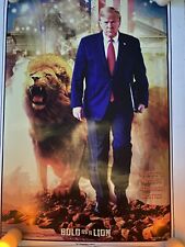 SIGNED Bold As A Lion Trump Poster 3x2 The Commander’s Artist, Michael Marrone picture