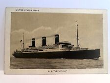 United States Lines SS Leviathan ship postcard unused picture