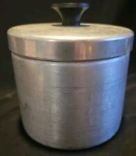 vintage metal canisters with lids picture