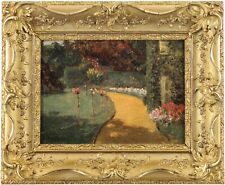 Flowers in the Garden Antique Oil Painting by Julius Olsson RA (1864–1942) picture