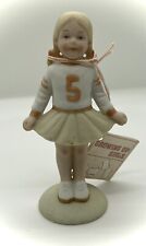 Enesco Growing Up Girls Figure Age 5 Ballerina/Cheerleader With Tag Vintage 1983 picture