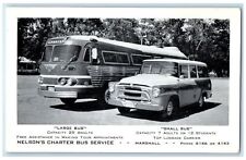 c1940s Nelson's Charter Bus Service View Marshall Minnesota MN Unposted Postcard picture