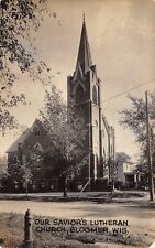 Bloomer WI Our Savior's Lutheran Church~Fire Hydrant~Square Neighbor RPPC c1930 picture