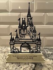 Hallmark Walt Disney 9” Castle Metal Silhouette Happy Place Figurine Home Decor picture