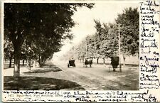 Vtg Postcard 1907 Boulevard Dirt Street View w Autos & Horses Fort Snelling MN picture