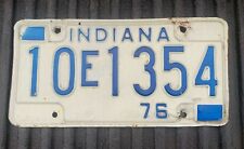 Vintage Indiana 1976 US Car License Plate 10E1354 picture