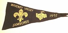 RARE Boy Scout Banner / Pennant - 1957 Waveney Valley Jamboree 1857-1907-1957 picture