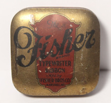 1930s Rare Old Vintage FISHER TYPEWRITER TIN MARSHALL MISSOURI FISHER BROS. CO. picture