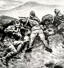 British And Germans Fight In Africa WW1 Print 1917 Mount Kilimanjaro SmDwC6 picture