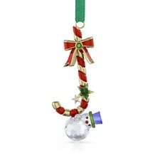 Swarovski  HOLIDAY CHEERS DULCIS  Candy Cane  Snowman Ornament 5684303 picture