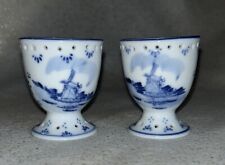 Delft Blue Porcelain Dutch Egg Cups (2) picture
