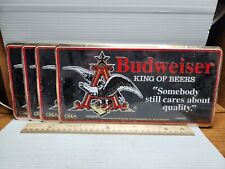 Vintage Budweiser Booster License Vanity Plate NEW .....4 AVAILABLE  picture