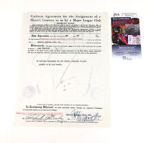 Charles Comiskey II Signed Baseball Contract 1950 American League JSA Auto picture