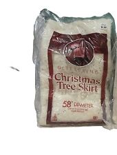 NOS Vintage Tree Skirt Sparkl-Tex Glittering Christmas Drape 56