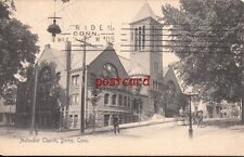 1905 DERBY CT Methodist Church, horse & buggy, 2 men working on dirt road picture