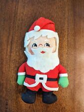 1970s Knickerbocker Toy Co Holiday Miniatures Collectible Felt Santa Plush Toy picture