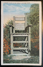 Vintage Postcard 1922 Largest Chair in the World, Gardner, Massachusetts (MA) picture