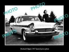 OLD LARGE HISTORIC PHOTO OF 1957 PACKARD CLIPPER LAUNCH PRESS PHOTO picture