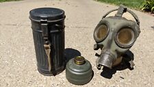 WW2 German 1930s Gas Mask with Canister Original picture
