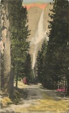 Hand-Colored Postcard Yosemite Falls Vista Through the Trees, Posted 1938 picture