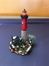 Red Lighthouse Sculpture Figure by Classic Treasures - 5 1/2” High  picture