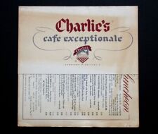 Legendary Charlie's Cafe and Harry's Menus from 1970s Minneapolis picture