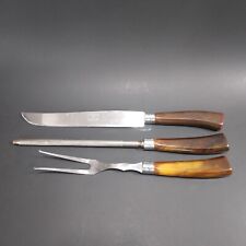 Vintage Fuller's Cutlery Carving Knife MCM Midcentury Set Fork Sharpening Steel picture