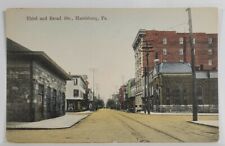 PA Harrisburg Pennsylvania Third and Broad Streets c1915 Postcard S13 picture