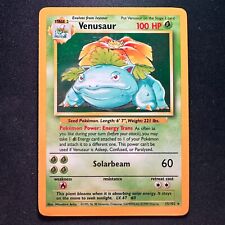 Venusaur 15/102 Base Set Rare Holo Pokemon Card Near Mint picture