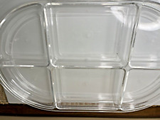 A vintage mod Acrylic plastic 1979 André Morin Clear large 7 piece serving tray picture