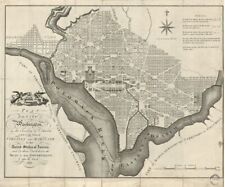 1795 Map| Map of the city of Washington, in the territory of Columbia, ceded by picture