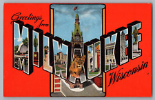 Postcard Greetings From Milwaukee, Wisconsin, Large Letter picture