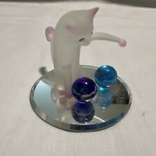 Curious Cat Frosted Glass Playing Marbles Glass Baron picture