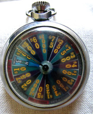 FINE VINTAGE POCKET STYLE $10 TO $1,000 DENOMINATION MECHANICAL GAMBLING DEVICE picture