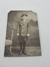 RPPC Vintage Postcard Young Gentleman High Society Great Wardrobe 1912 Spokane picture