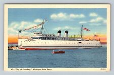 City Petoskey, Michigan State Ferry, Vintage Postcard picture