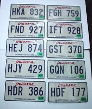 Bulk Lot of 10 Old Louisiana License Plates Sportsman Paradise Embossed 2000 picture