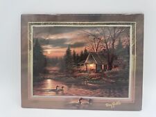 Vtg Lot Of 2 Terry Redlin Plates Quiet Of The Evening & Morning Solitude 9x7 picture