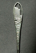 2 Vintage Travel Souvenir Collector Spoons Chicago Illinois Skyline Prudential picture