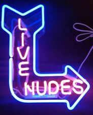 Live Nudes Arrow Pole Girl Neon Light Sign 14