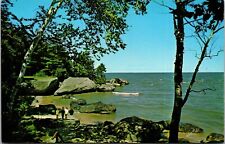 Vtg Port Austin Michigan MI Cove at Broken Rocks 1960s View Postcard picture