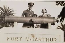 VINTAGE ORIGINAL PHOTO: Fort MacArthur, Man & Woman Posting 1930's picture