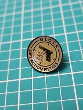 Vintage Glock Safe Action Pistols Silver Tone Lapel Pin Hat Lanyard Pin  picture