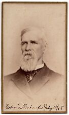 ANTIQUE CDV CIRCA 1880s PITTMAN HANDSOME OLD BEARDED MAN IN SUIT SPRINGFIELD ILL picture