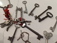32 Antique And Vintage Skeleton Keys And One Vintage Brass Lock  picture