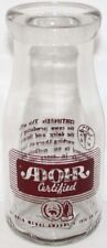 Vintage milk bottle ADOHR Certified pyro half pint 1945 Pasadena California picture