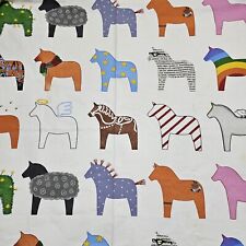 IKEA Dala Horse Fabric Curtain Drapes Sheet Panel All Over Print 54
