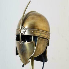 X-mas Medieval Armor Steel Knight Roman Spartan vintage helmet Larp Sca picture